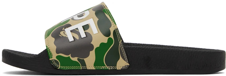 A Bathing Ape Bape "ABC Camo Green" Slide