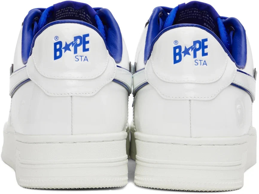 A Bathing Ape Bape Sta  "Patent Leather White Blue"